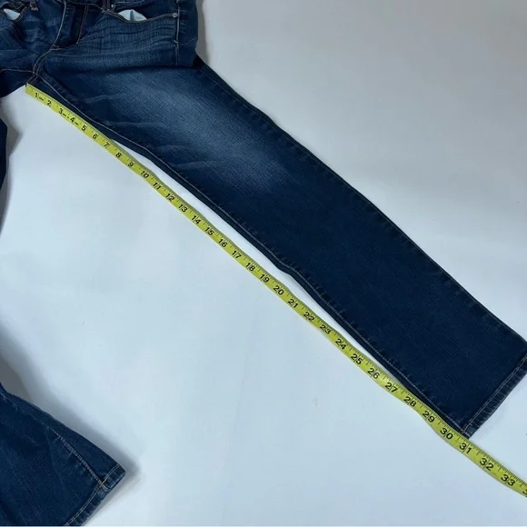Y2K American Eagle Women’s Size 10 LONG Skinny Jeans Dark Wash Stretch #1217 - Picture 7 of 12